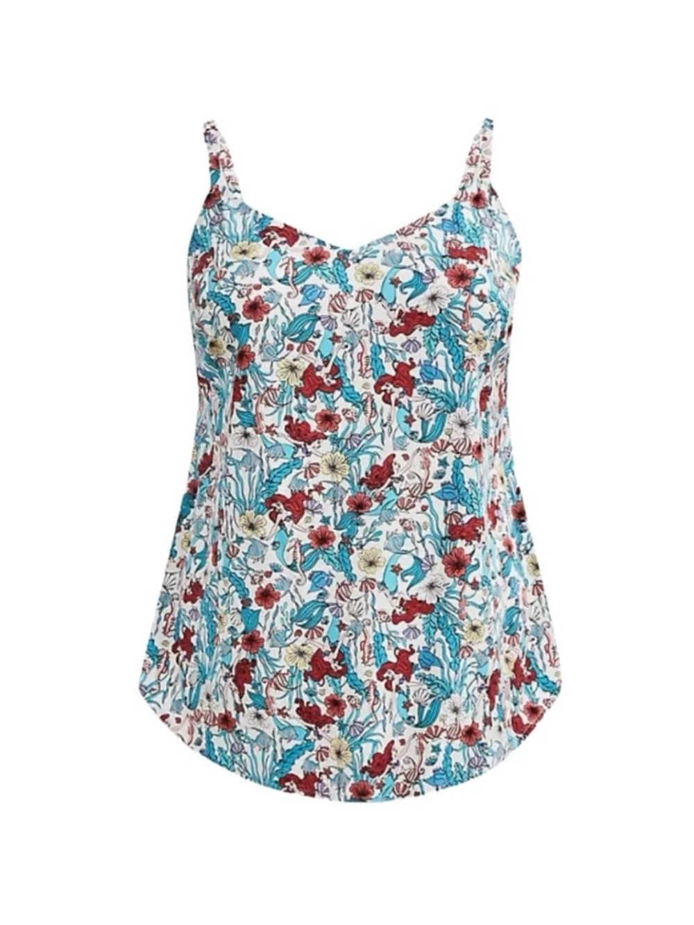 Torrid x Disney Little Mermaid Ariel Floral Cami Tank Top Size 3X